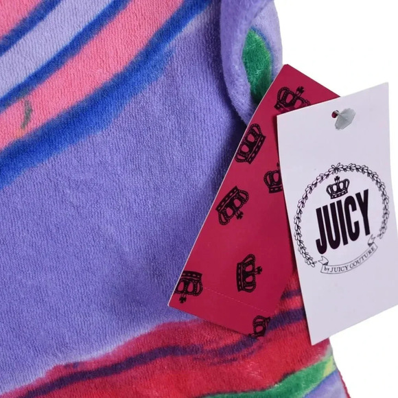 NWT Juicy Couture Marbled Sherbert Short Sleeve Towel Terry Cloth Shirt Size XXL - Picture 3 of 7